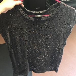 Gray Mossimo Cut Out Shirt